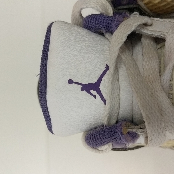 JORDAN IV RETRO TD WHITE ULTRAVIOLET NEUTRAL TODDLER SNEAKER. - Picture 8 of 8